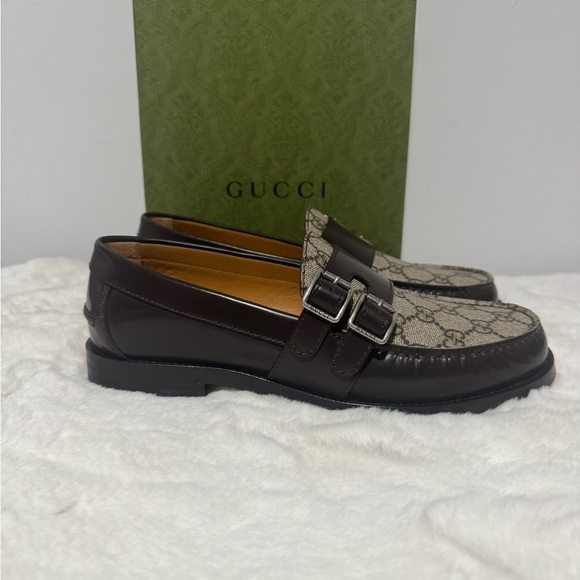 Gucci Other - Gucci Men's Brown and Cream Loafers
